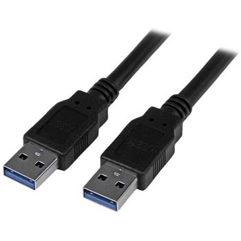 AKASA propojovací kabel USB Typ-A(M) na USB Typ-A(M) / AK-CBUB03-15BK / černý / 1,5m