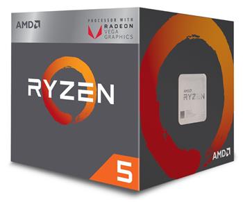 AMD Ryzen 5 2400G / Ryzen / LGA AM4 / max. 3,9 GHz / 4C/8T / 6MB / RX Vega / 65W / BOX