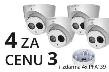 Bundle Dahua 4ks Dahua IP kamer IPC-HDW4631EMP-ASE-0280B za cenu 3ks + 4x PFA139 ZDARMA