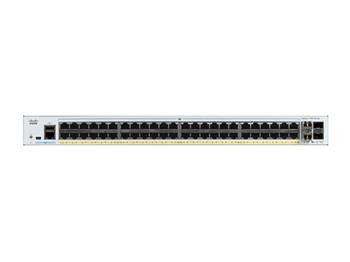 Catalyst C1000-48FP-4X-L, 48x 10/100/1000 Ethernet PoE+ ports and 740W PoE budget, 4x 10G SFP+ up