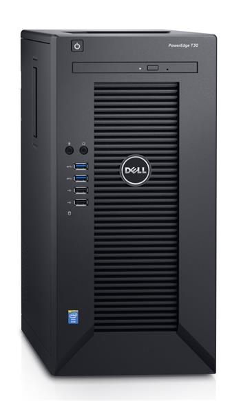 Dell PowerEdge T30 E3-1225 v5/16GB/2x1TB SATA/RAID 1/DVDRW/3xGLAN/290W/3RNBD/Černý