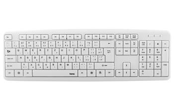 HAMA klávesnice Verano/ drátová/ USB/ CZ+SK/ bílá