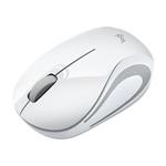 Logitech myš Wireless Mini Mouse M187, optická, 2 tlačítka, bílá,1000dpi
