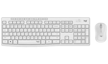 Logitech set MK295/ Bezdrátová klávesnice + myš/ 2.4GHz/ USB přijímač/ US/ bílý