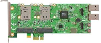 MikroTik RB14eU - redukce 4x mini-PCIe - PCIe(x1) do PC, 4xUSB, podpora 3G modemu
