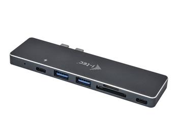 OPRAVENÉ - i-tec dokovací stanice USB-C Metal/ 2x USB 3.1 Type C/ HDMI/ SD/MicroSD/ for Apple MacBook Pro + Power Deliv
