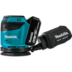 Makita Aku excentrická bruska Li-ion LXT 18V/5,0Ah,Makpac