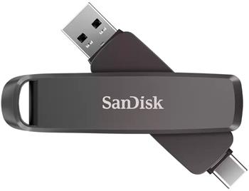 SanDisk Extreme PRO Dual Drive 256GB / USB Type-C + USB Type-A / USB 3.2 Gen 1 / kov / černá