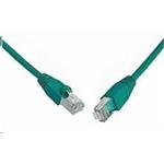 Solarix - patch kabel CAT5E SFTP PVC 10m zelený snag-proof