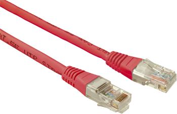 Solarix - patch kabel CAT5E UTP PVC 0,5m červené