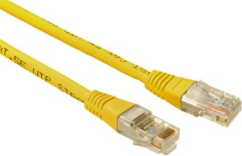 Solarix - patch kabel CAT5E UTP PVC 0,5m žlutý