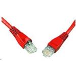 Solarix - patch kabel CAT5E UTP PVC 1m červený snag-proof