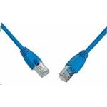Solarix - patch kabel CAT6 SFTP PVC 0,5m modrý snag-proof