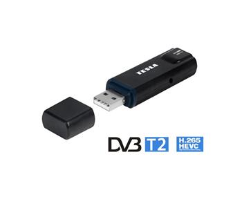 TESLA DVB-T/T2 tuner Proxy T2/ H.265/HEVC/ Full HD/ externí/ EPG/ čestina/ TimeShift/ externí anténa/ USB/ černý