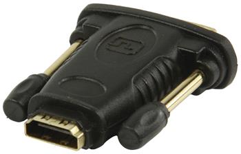 VALUELINE adaptér DVI - HDMI/ konektory DVI zástrčka - HDMI zásuvka/ černý