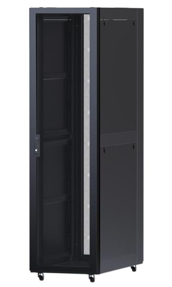 XtendLan 47U/800x1000 stojanový, černý, perforované dveře a záda, nosnost 2400kg