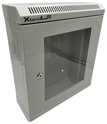 XtendLan Skříň 10", 9U, 140x350, šedý, prosklený