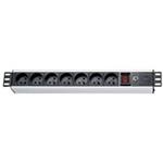 19" rozvodný panel XtendLan 7x230V, ČSN, vypínač, indikátor napětí, přepěťová ochrana, proudová ochrana kabel 1,8m, 1,5