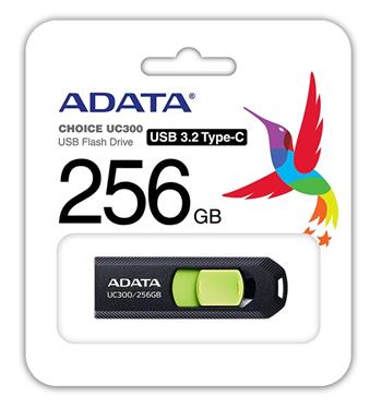 ADATA UC300/256GB/USB 3.2/USB-C/Černá