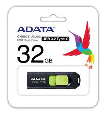 ADATA UC300/32GB/USB 3.2/USB-C/Černá