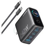 Anker Prime nabíječka/ 140W/ 3x USB-C/ USB/ displej/ šedá + USB-C kabel