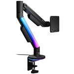 AROZZI ALZARE RGB Black/ stolní držák pro monitory/ RGB/ plynový píst/ kovový/ černý