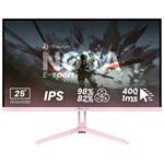 AROZZI NOVA herní monitor 24,5" 25T1K400 Pink/ LED/ IPS/ 1920x1080/ 400Hz/ 1000:1/ 1ms/ 2xHDMI/ 2xDP/ růžový