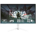 AROZZI NOVA herní monitor 24,5" 25T1K400 White/ LED/ IPS/ 1920x1080/ 400Hz/ 1000:1/ 1ms/ 2xHDMI/ 2xDP/ bílý