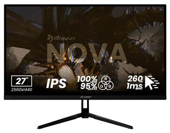 AROZZI NOVA herní monitor 27" 27T2K260 Black/ LED/ 2560x1440/ 260Hz/ IPS/ 1000:1/ 1ms/ 2xHDMI/ 2xDP/ černý