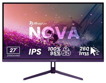 AROZZI NOVA herní monitor 27" 27T2K260 Purple/ LED/ 2560x1440/ 260Hz/ IPS/ 1000:1/ 1ms/ 2xHDMI/ 2xDP/ fialový