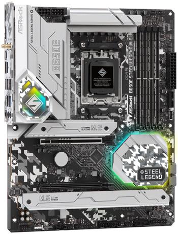 ASRock B650E Steel Legend WiFi / AMD B650 / AM5 / 4x DDR5 DIMM / 3x M.2 / HDMI / DP / USB-C / WiFi / ATX