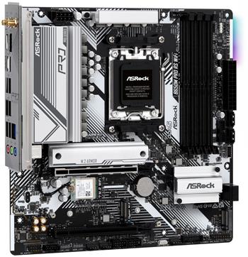 ASRock B650M Pro RS WiFi / AMD B650 / AM5 / 4x DDR5 DIMM / 3x M.2 / HDMI / DP / USB-C / WiFi / mATX