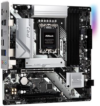 ASRock B760M PRO RS/D4 / Intel B760 / LGA1700 / 4x DDR4 / 2x M.2 / HDMI / DP / USB-C / mATX