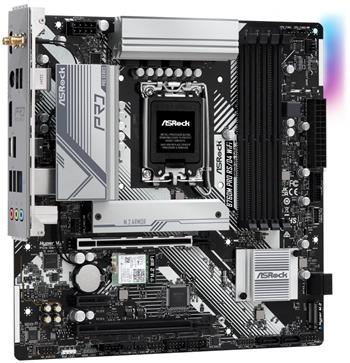 ASRock B760M PRO RS/D4 WIFI / Intel B760 / LGA1700 / 4x DDR4 / 2x M.2 / HDMI / DP / USB-C / WiFi / mATX