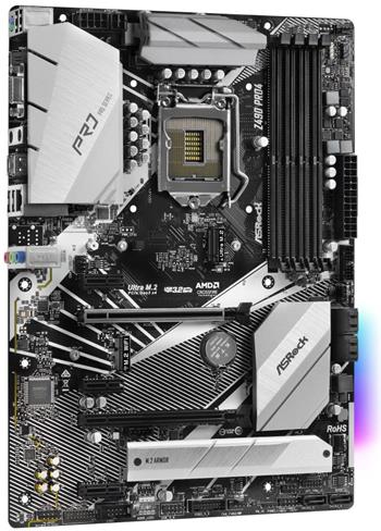 ASRock Z490 PRO4 / LGA 1200 / Intel Z490 / 4x DDR4 DIMM / D-Sub / HDMI / 2x M.2 / USB Type-C / ATX