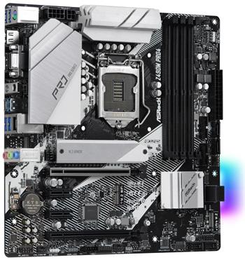 ASRock Z490M Pro4 / LGA 1200 / Intel Z490 / 4x DDR4 DIMM / D-Sub / HDMI / DP / 2x M.2 / USB Type-C / mATX