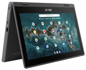 ASUS Chromebook CR11 Flip/CR1100FKA/N5100/11,6"/1366x768/T/4GB/64GB eMMC/UHD/Chrome EDU/Gray/2R