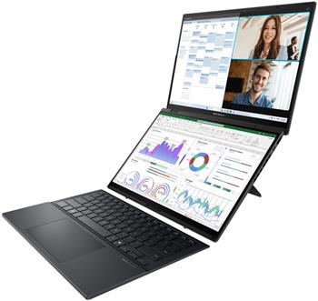 ASUS Zenbook Duo 14 OLED/UX8406CA-OLED067X/U7-255H/14"/2880x1800/T/32GB/1TB SSD/Arc 140T/W11P/Gray/2