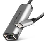 AXAGON ADE-25RC USB-C 3.2 Gen 1 - 2.5 Gigabit Ethernet síťová karta, Realtek 8156, auto install,šedá