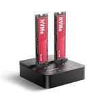 AXAGON ADSA-M2C22L, USB-C 20Gbps dokovací stanice pro 2× M.2 NVMe SSD s funkcí klonování