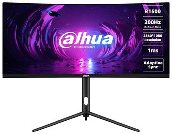 DAHUA 30" LED LM30-E330CA/ herní/ VA panel/ 2560x1080 (UWHD)/ 3000:1/ 1ms/ 250 cd/m2/ 2x HDMI/ 2x DP/ VESA 75x75/ černý