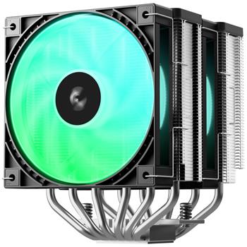 DEEPCOOL chladič AG620 G2 ARGB/ 2x 120mm fan / 6x heatpipes / PWM / pro Intel i AMD / černý