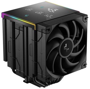 DEEPCOOL chladič AK620 Digital Pro / 2x120mm fan / 6x heatpipes / pro Intel i AMD/ černý / digitální display více hodno