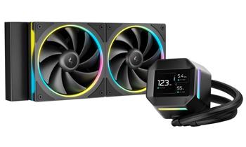 DEEPCOOL vodní chladič LM240 / 2x120mm ARGB fan / 4pin PWM / displej / černý