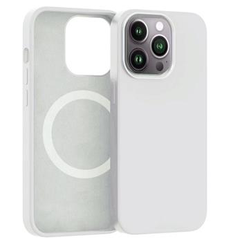 ER POWER Silikonový kryt CARNEVAL SNAP pro iPhone 14 Pro s MagSafe - bílá