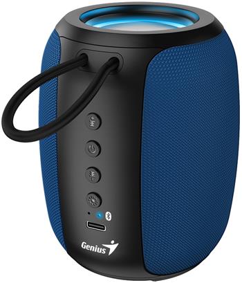 GENIUS repro SP-915BT Blue/ Bluetooth 5.3/ 5W/ mikrofon/ Copilot AI komunikace/ USB-C nabíjení/ černomodré