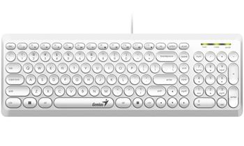 GENIUS Slimstar Q200 White/ Drátová/ USB/ bílá/ retro design/ CZ+SK layout