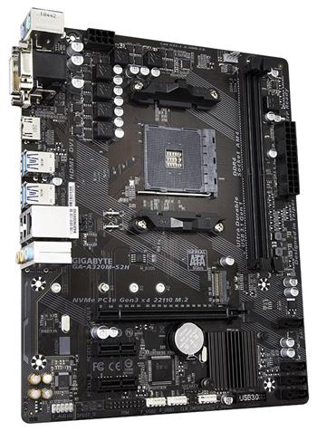 GIGABYTE A320M-S2H (rev. 3.x) / AMD A320 / AM4 / 2x DDR4 DIMM / VGA / DVI-D / HDMI / M.2 / mATX