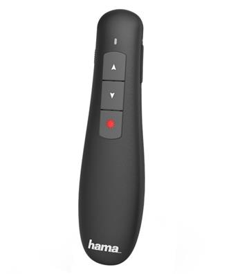 HAMA bezdrátový prezentér X-Pointer/ dosah 12 m/ USB/ černý