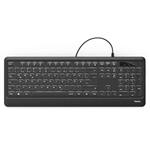 HAMA klávesnice KC-550/ drátová/ podsvícená/ USB/ CZ+SK/ černá